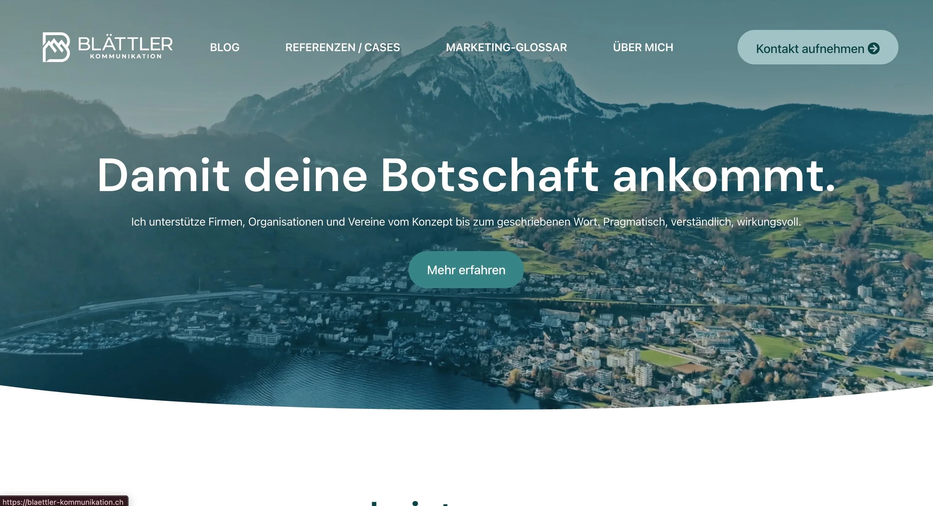 Blättler Kommunikation website screenshot