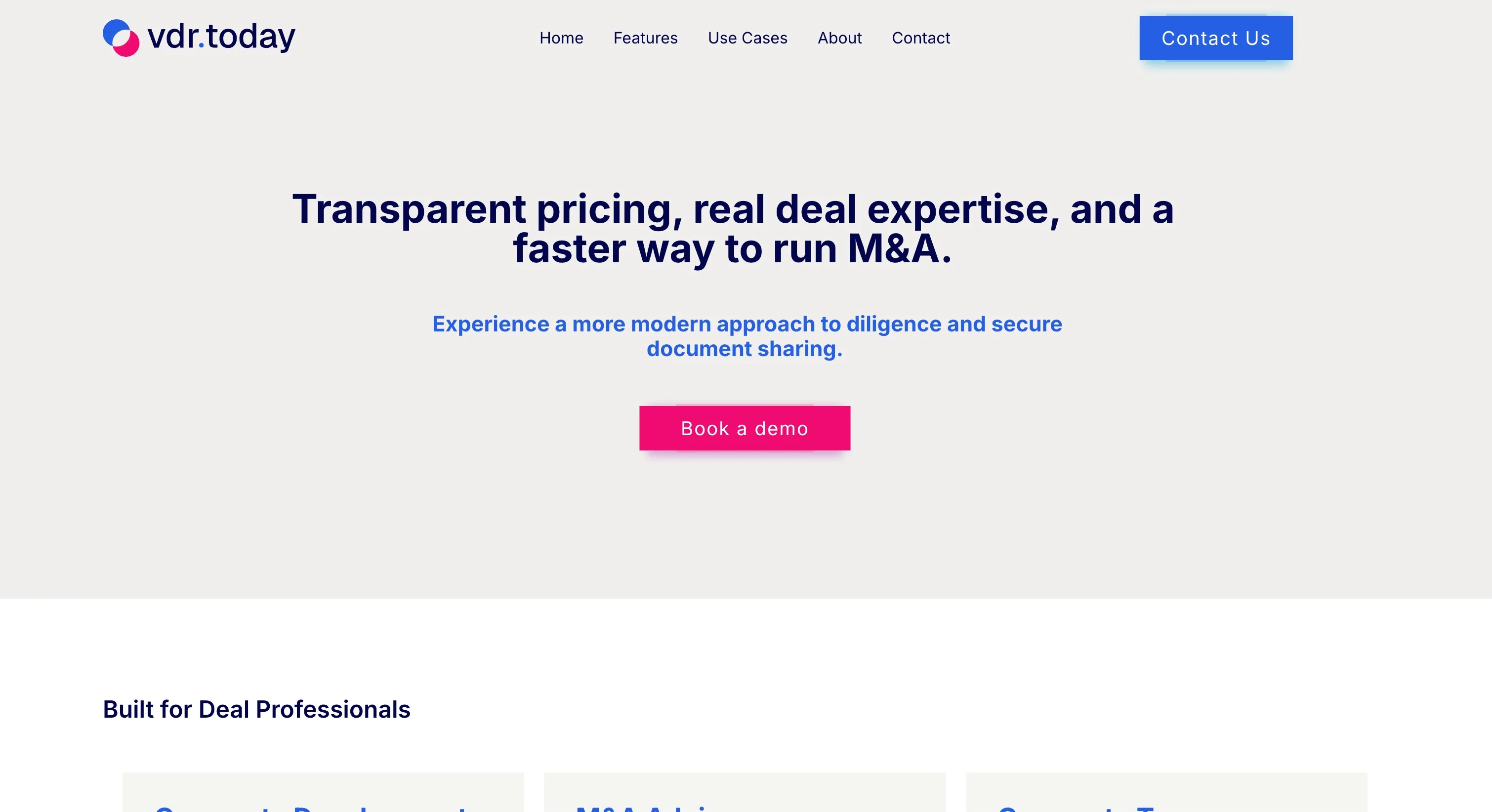 VDR.today website screenshot